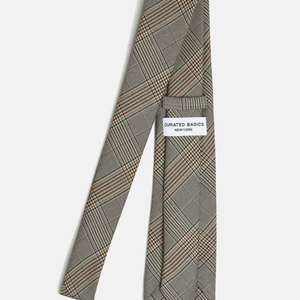 Brown Glen Plaid Tie - Tie