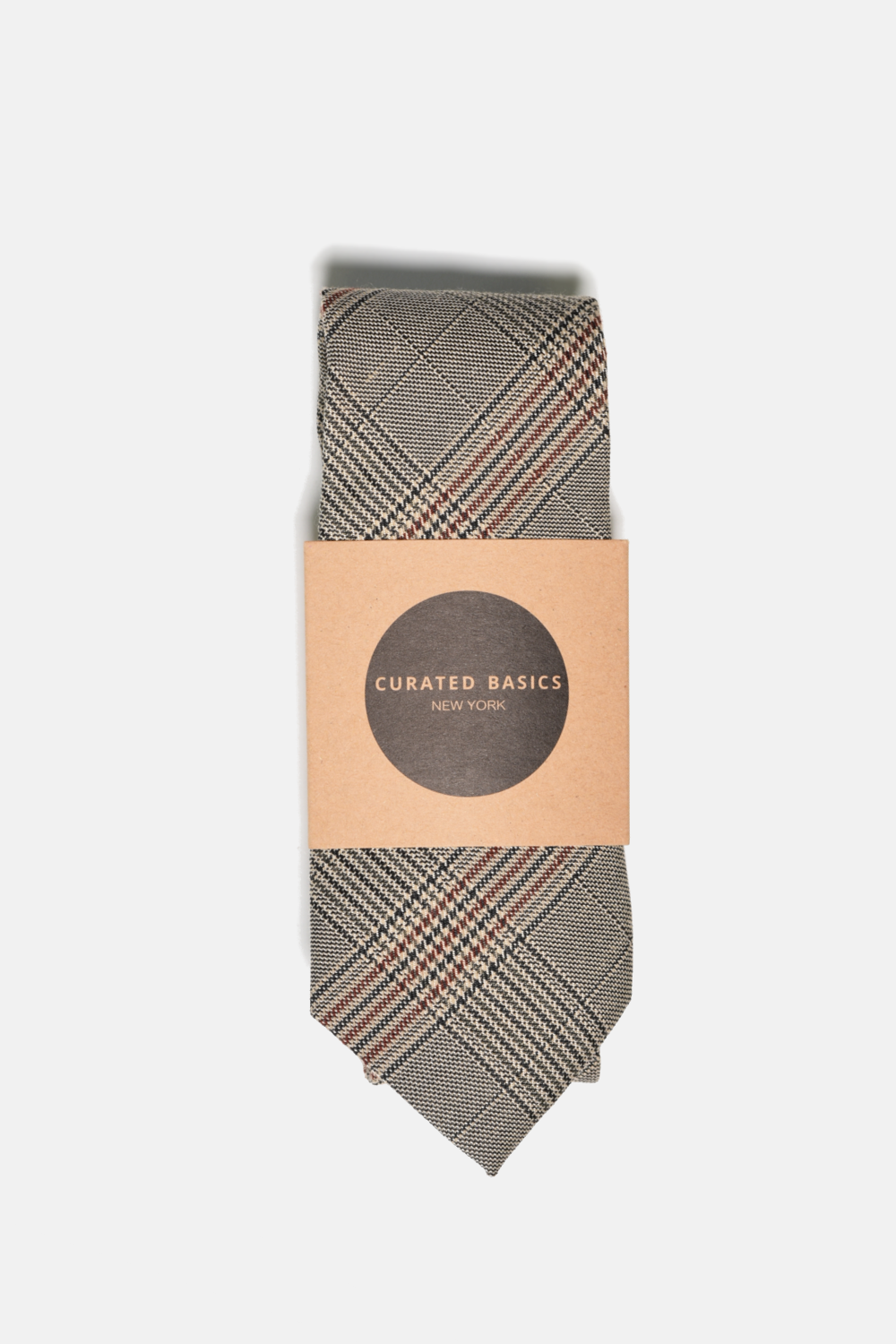 Brown Glen Plaid Tie - Tie