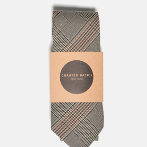 Brown Glen Plaid Tie - Tie