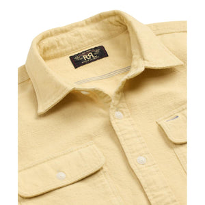 Brushed Chamois Workshirt Faded Yellow - Shirts