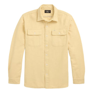 Brushed Chamois Workshirt Faded Yellow - Shirts