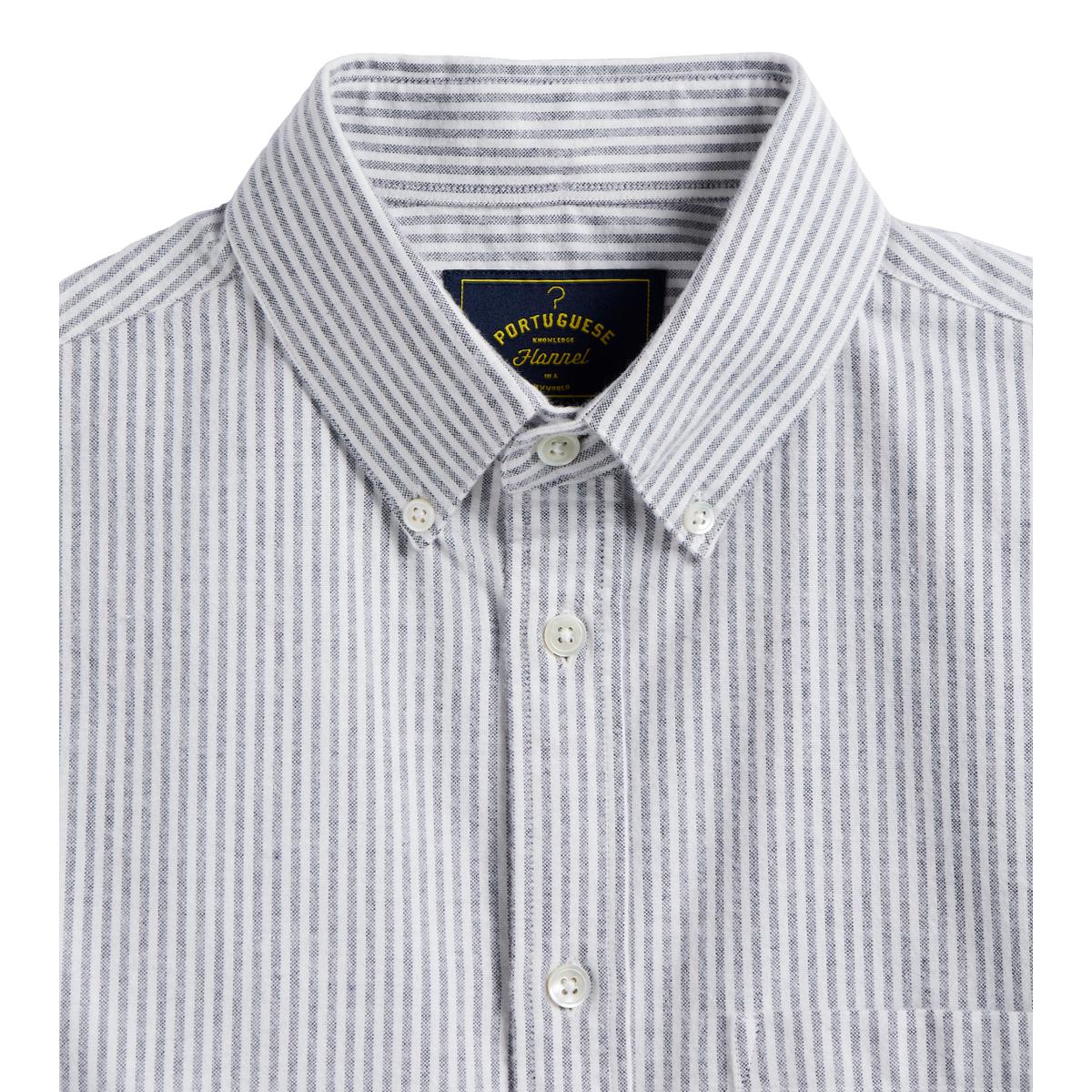 Brushed Striped Oxford Blue - Shirts