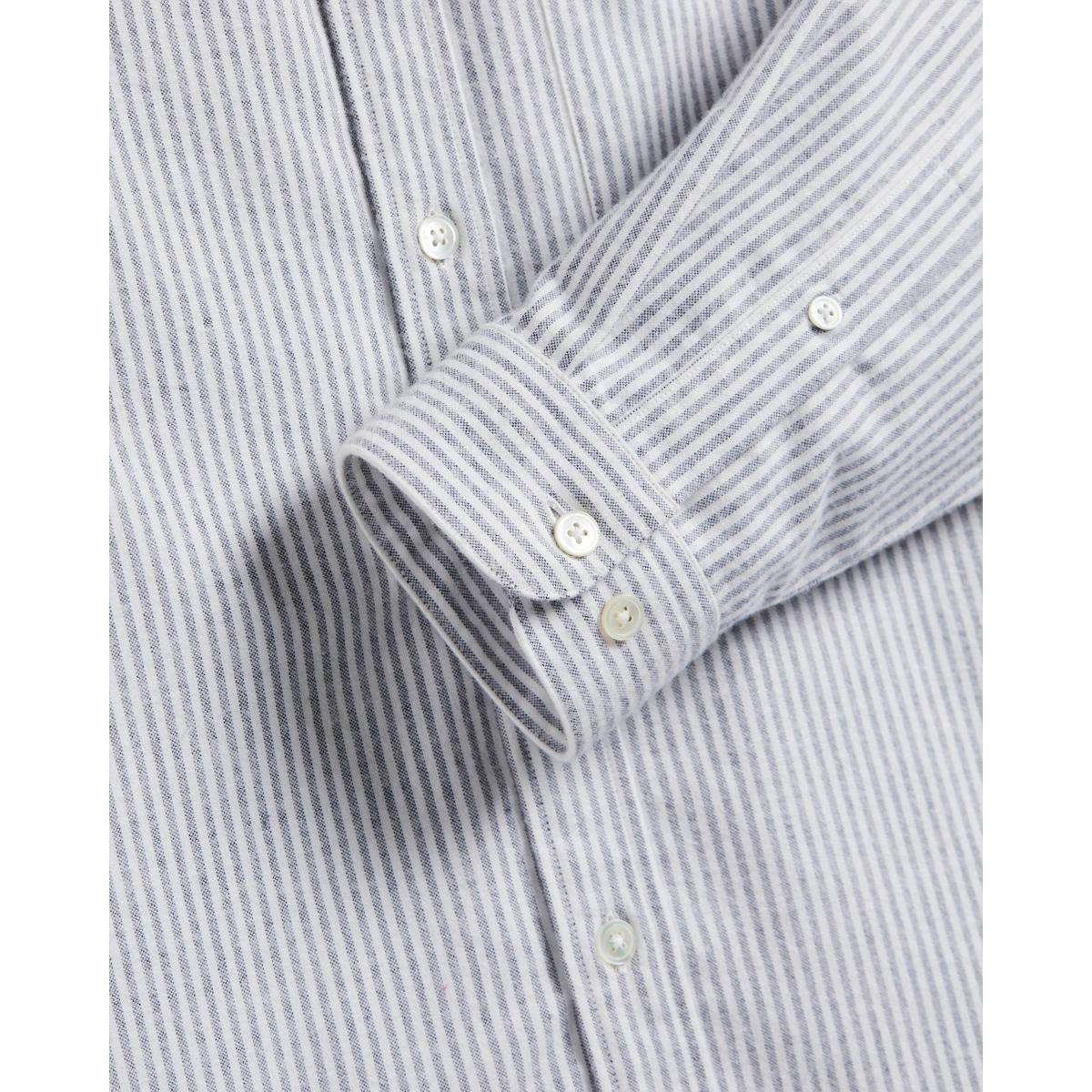 Brushed Striped Oxford Blue - Shirts