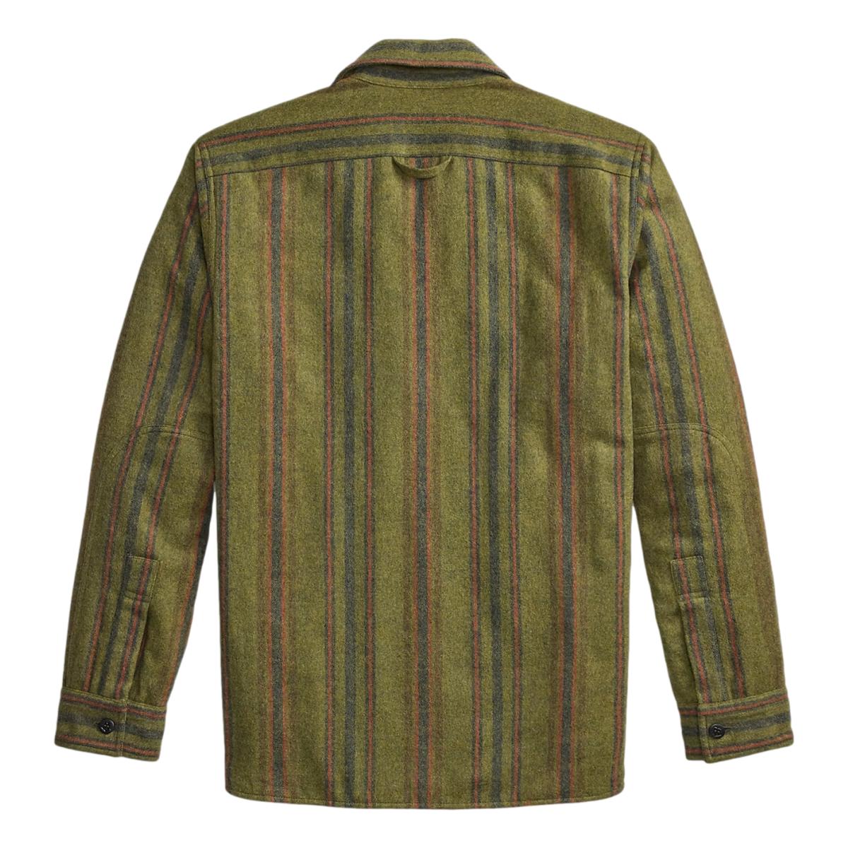 Brushed Twill Shirt Jacket Green Multi - outerwear