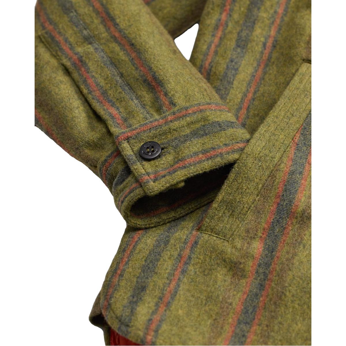 Brushed Twill Shirt Jacket Green Multi - outerwear