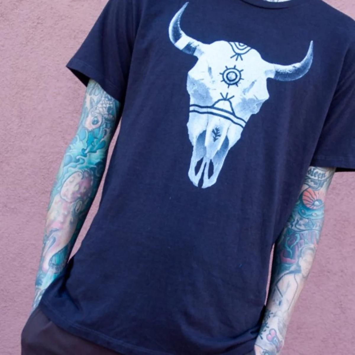 Buffalo Skull Tee - T Shirts