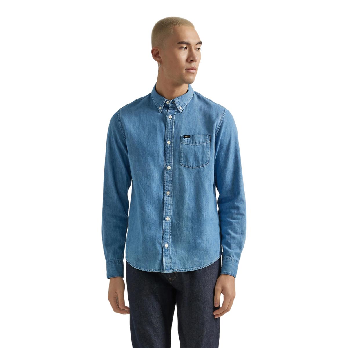 Button Down Denim Shirt - Shirt