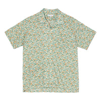 Camp Shirt Blue Small Floral Cotton Lawn - Shirts