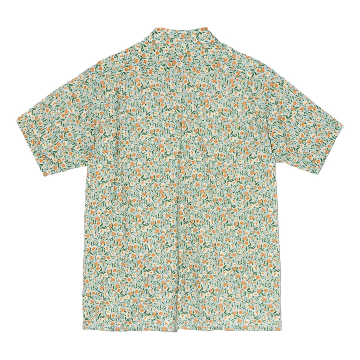 Camp Shirt Blue Small Floral Cotton Lawn - Shirts
