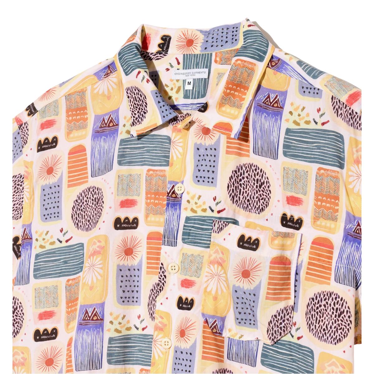 Camp Shirt Multi Color Tencel Jamaican Print - Shirts