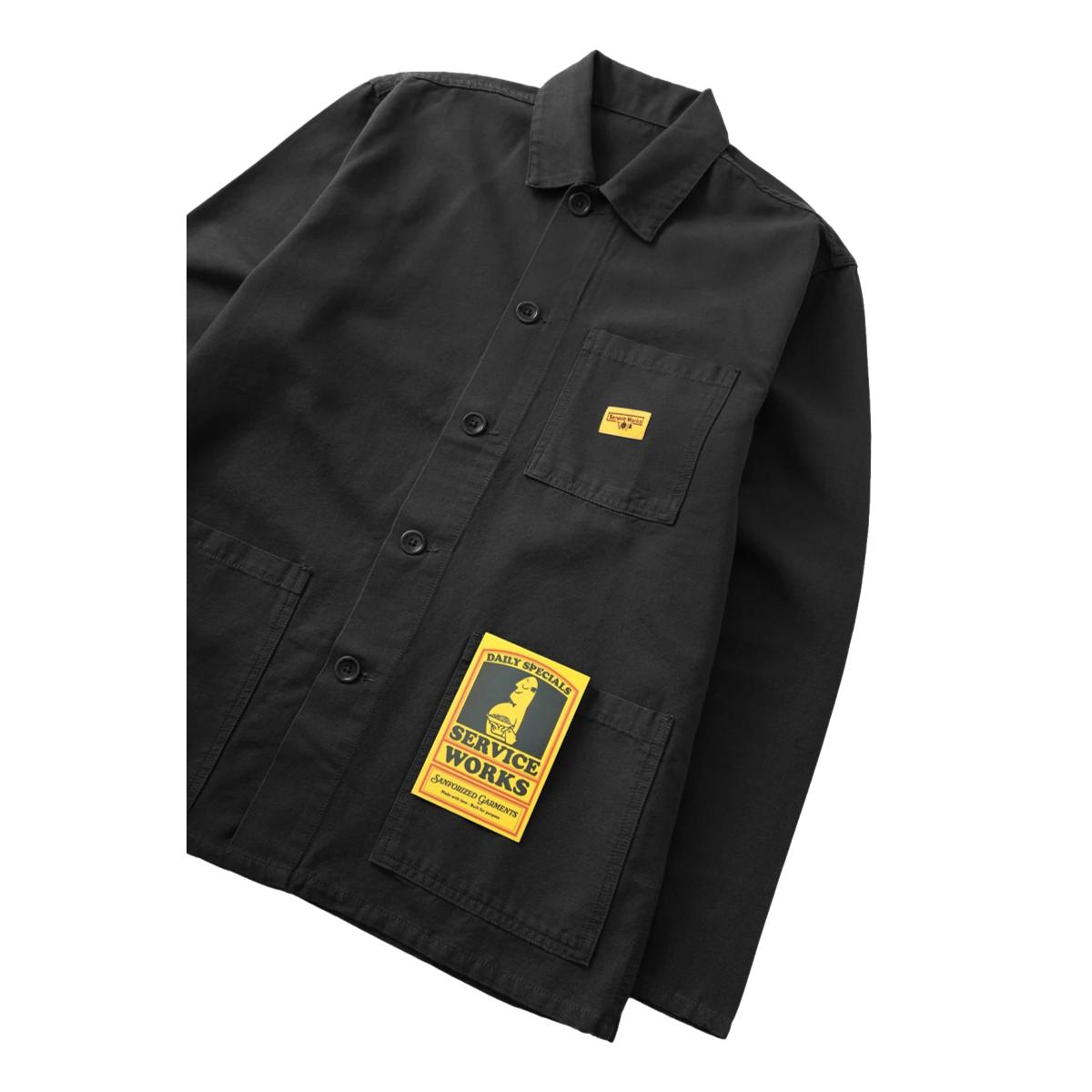 Canvas Coverall Jacket Black - Chore Coat