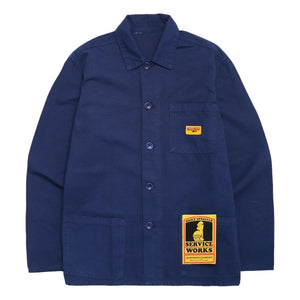 Canvas Coverall Jacket Navy - Chore Coat