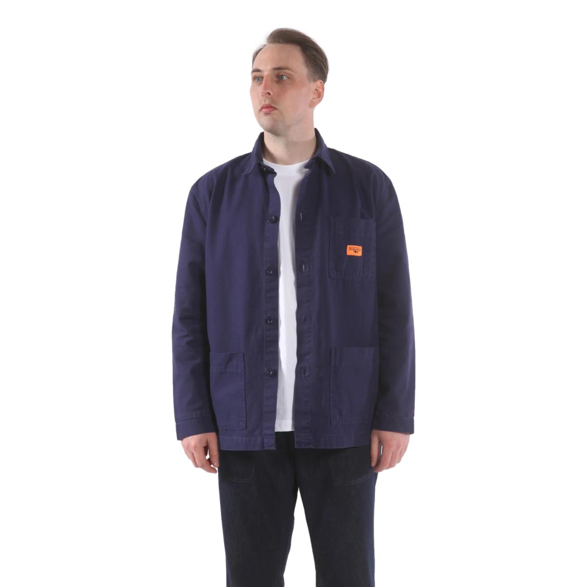 Canvas Coverall Jacket Navy - Chore Coat