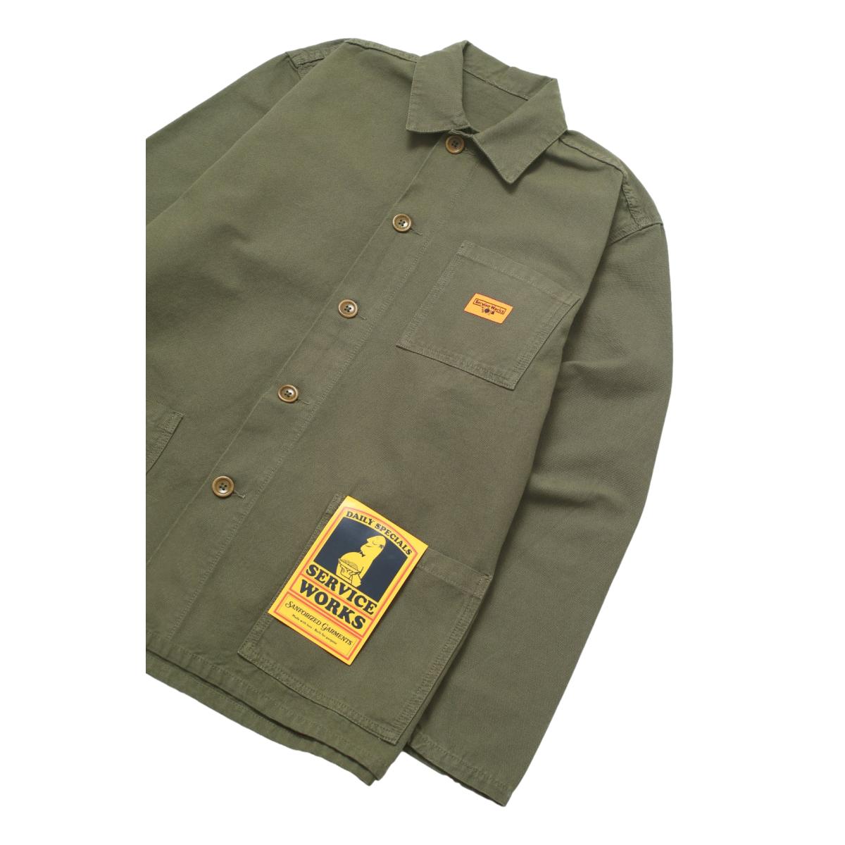 Canvas Coverall Jacket Olive - Chore Coat