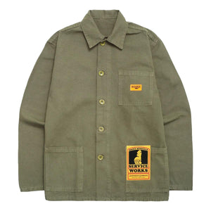 Canvas Coverall Jacket Olive - Chore Coat