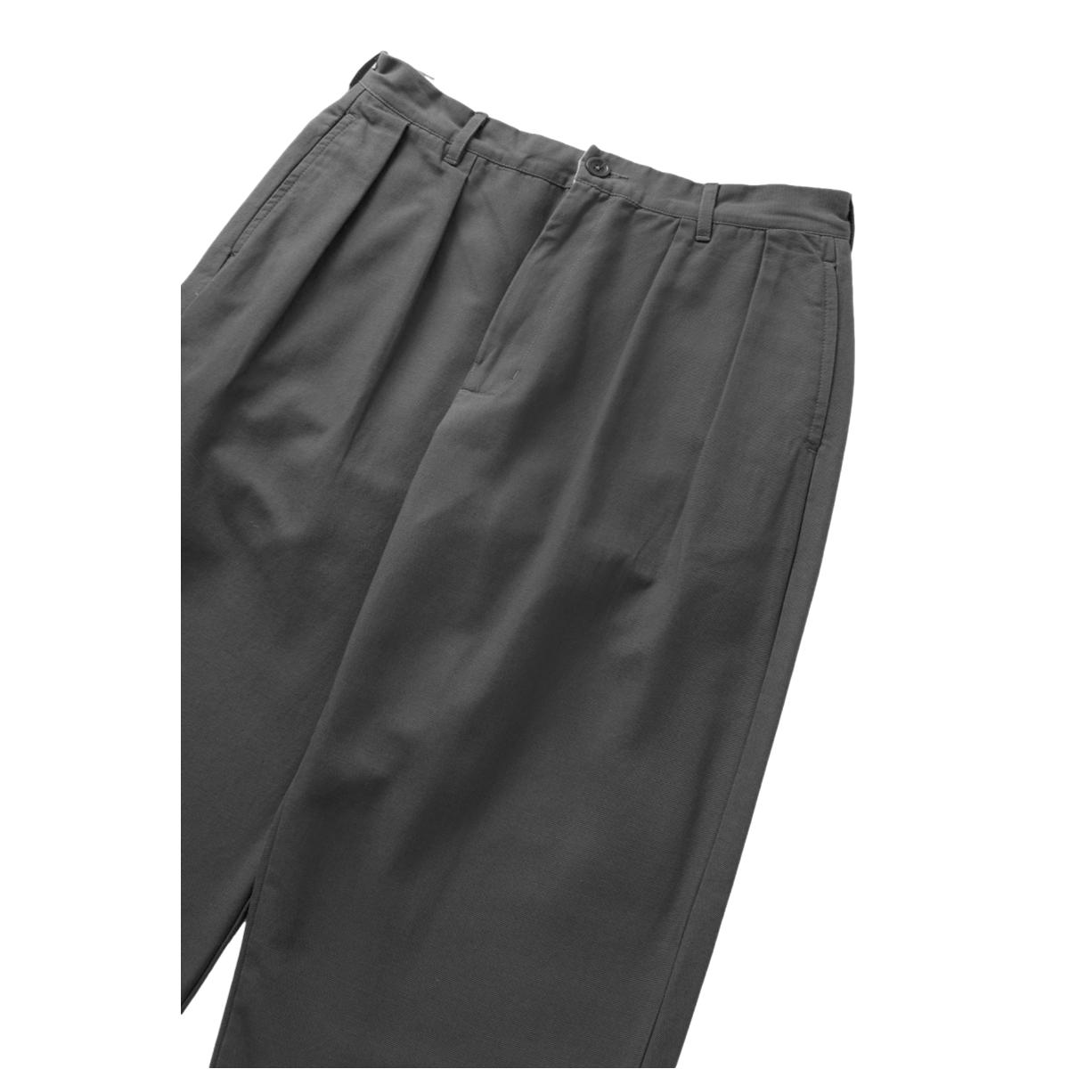 Canvas Part Timer Pant Grey - Pleated Pant