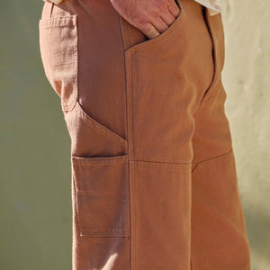 Canvas Work Pants: Almond