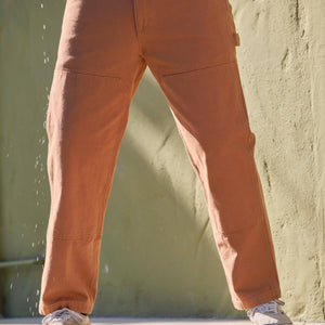 Canvas Work Pants: Almond