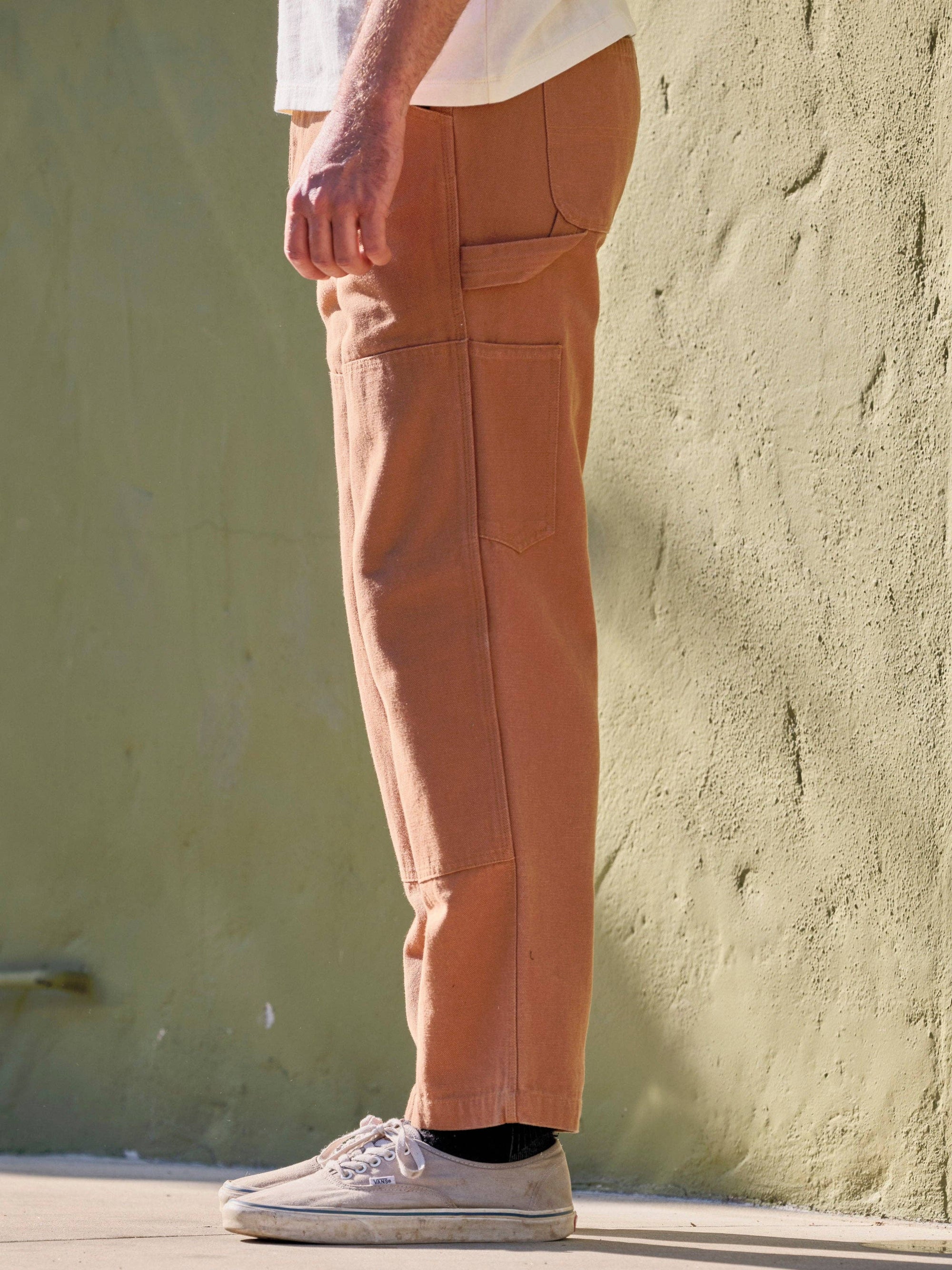 Canvas Work Pants: Almond