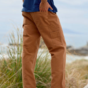 Canvas Work Pants: Almond