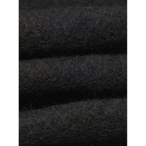 Cardigan Black Wool Fleece - Cardigan