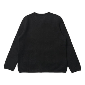 Cardigan Black Wool Fleece - Cardigan