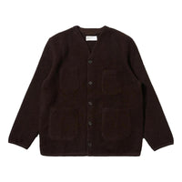 Cardigan Brown Wool Fleece - Cardigan