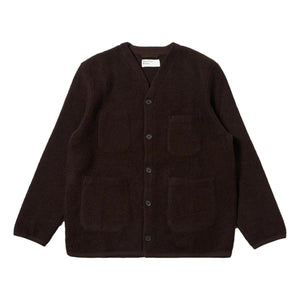 Cardigan Brown Wool Fleece - Cardigan