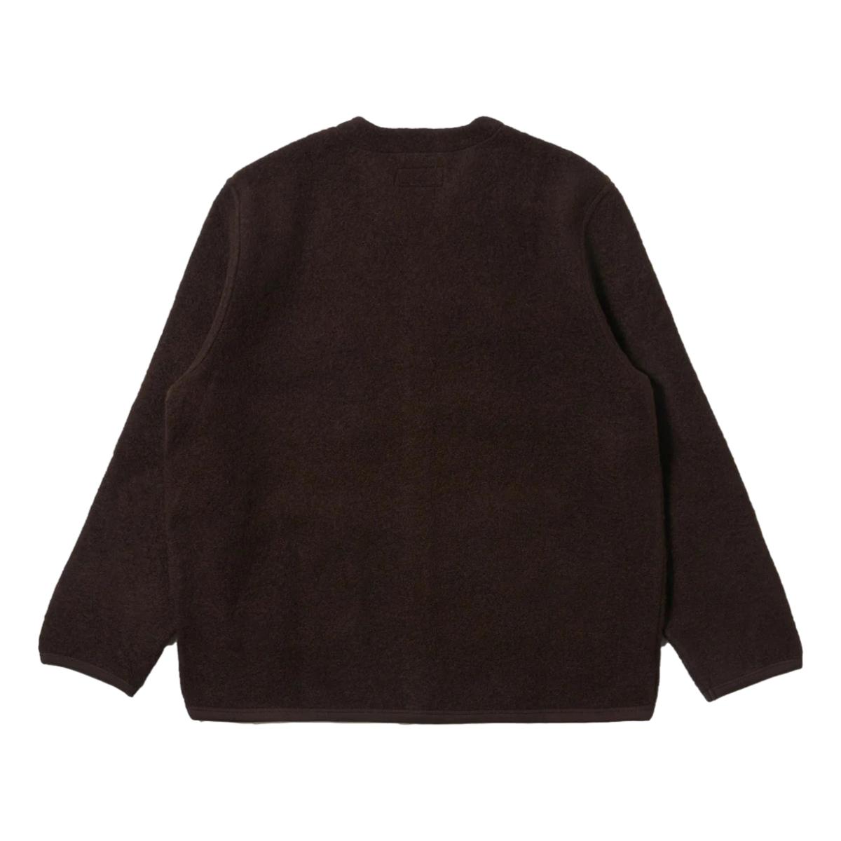 Cardigan Brown Wool Fleece - Cardigan