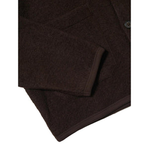 Cardigan Brown Wool Fleece - Cardigan