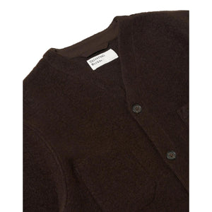 Cardigan Brown Wool Fleece - Cardigan