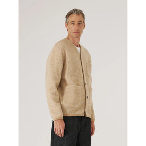 Cardigan Fawn Wool Fleece Cardigan