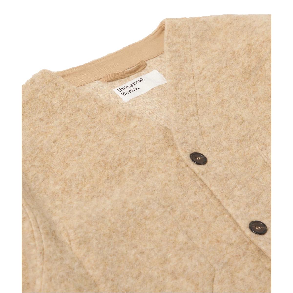 Cardigan Fawn Wool Fleece Cardigan