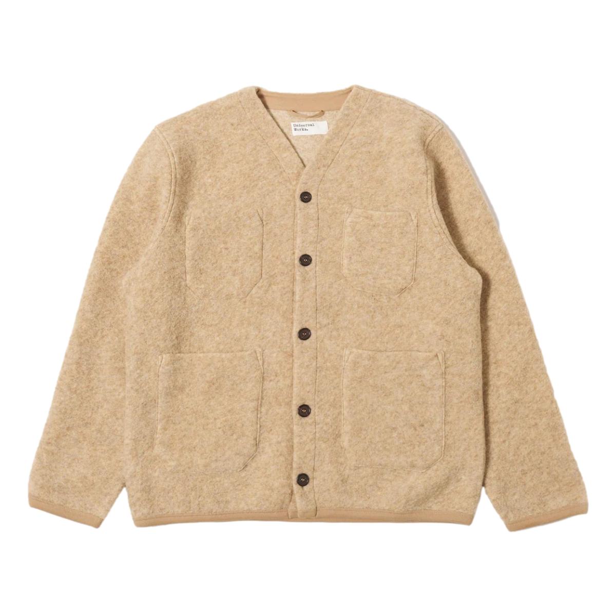 Cardigan Fawn Wool Fleece Cardigan