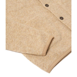 Cardigan Fawn Wool Fleece Cardigan