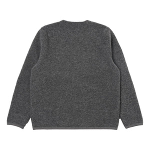 Cardigan Grey Marl Wool Fleece - Cardigan