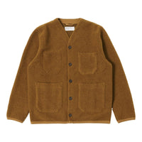 Cardigan Mustard Wool Fleece - Cardigan