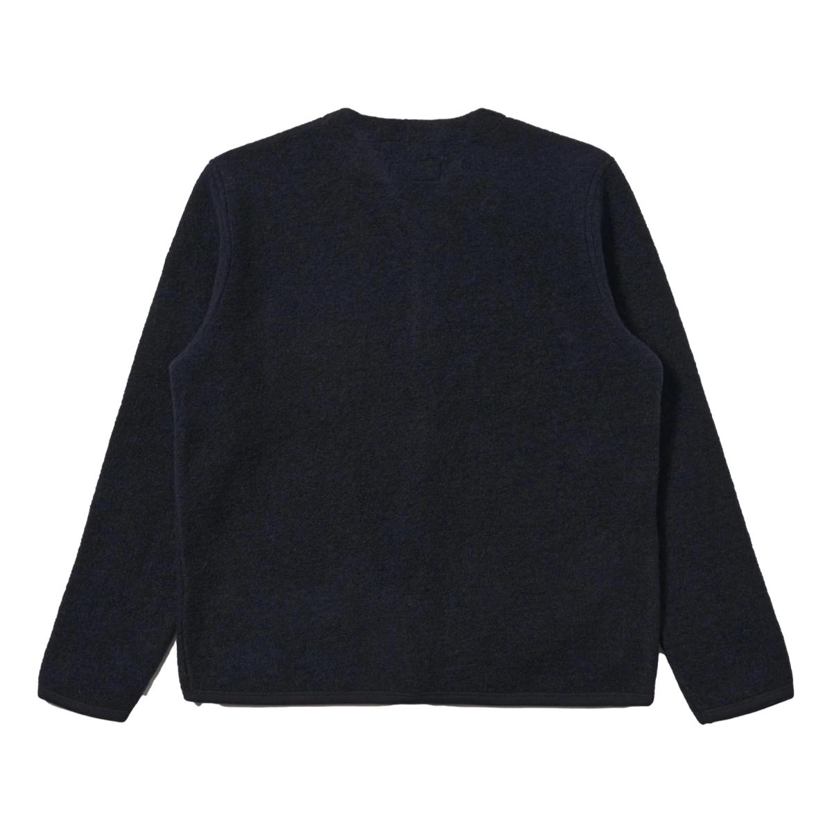Cardigan Navy Wool Fleece Cardigan