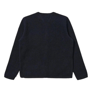 Cardigan Navy Wool Fleece Cardigan