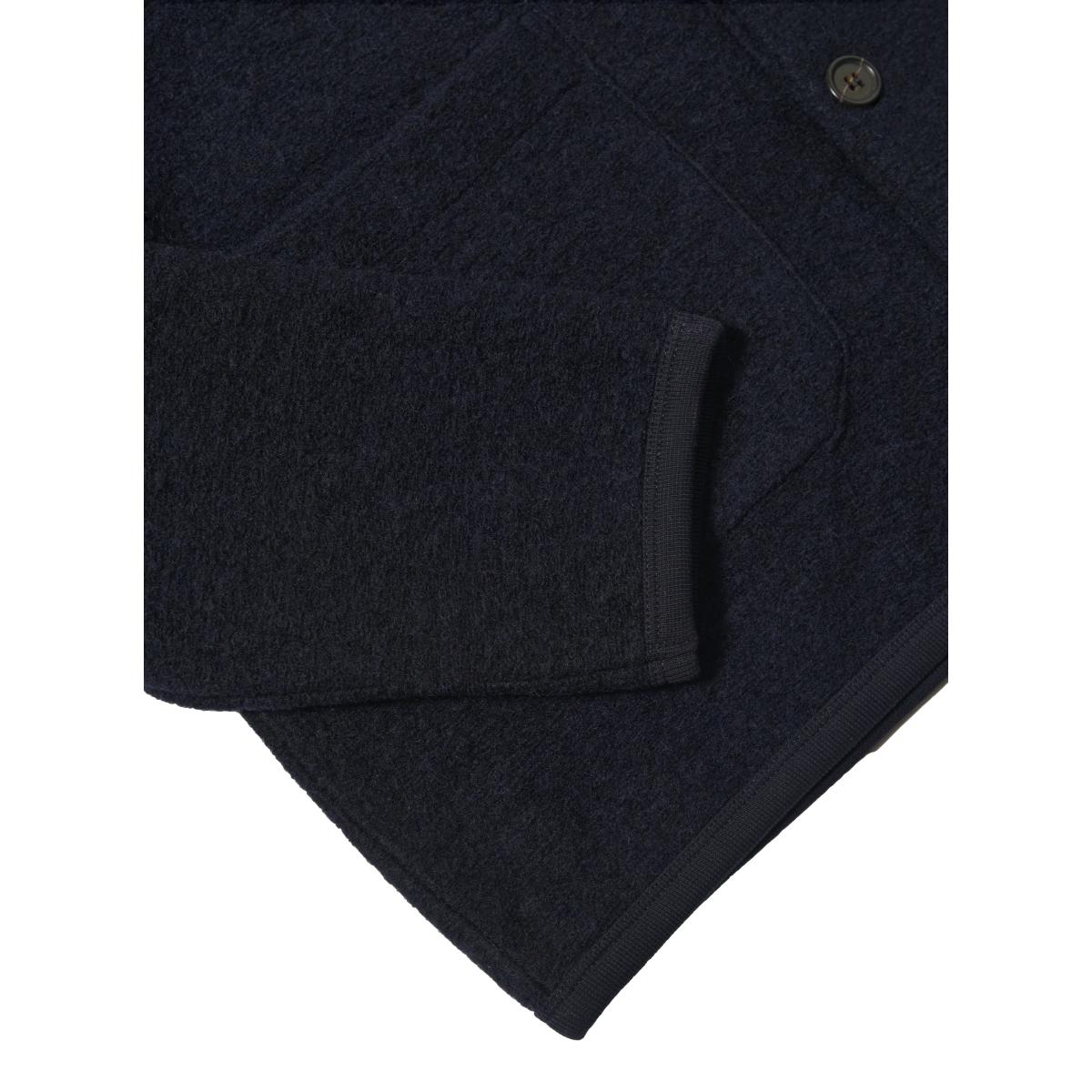 Cardigan Navy Wool Fleece Cardigan