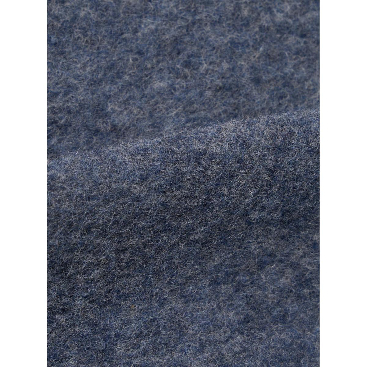 Cardigan Slate Blue Wool Fleece Cardigan