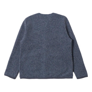 Cardigan Slate Blue Wool Fleece Cardigan