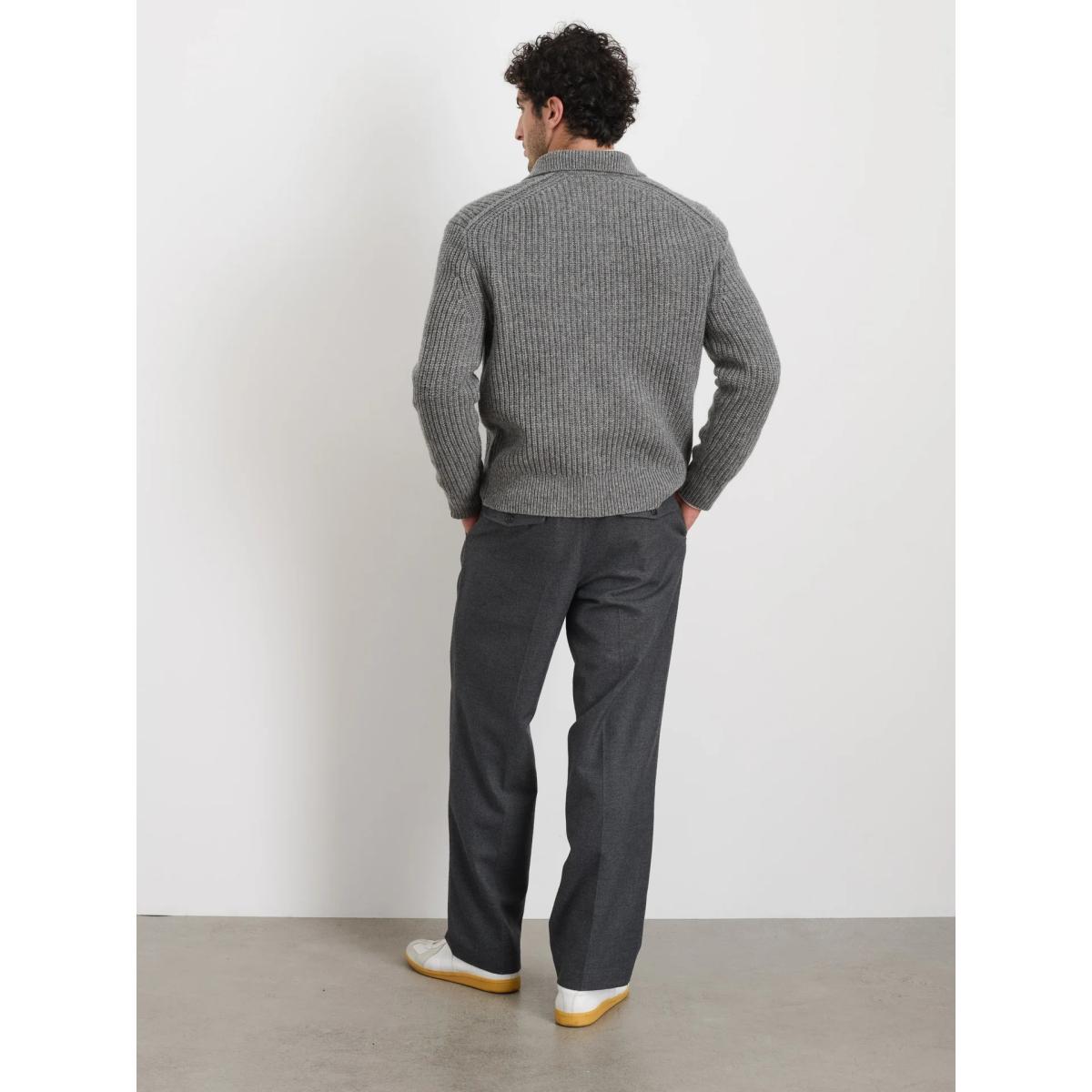 Carl Polo Sweater In Chunky Wool - Sweater