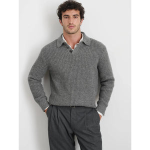 Carl Polo Sweater In Chunky Wool - Sweater