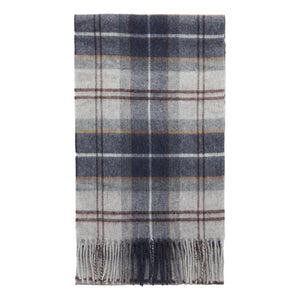 Cashmere Scarf Grey Midnight Tartan - Scarf