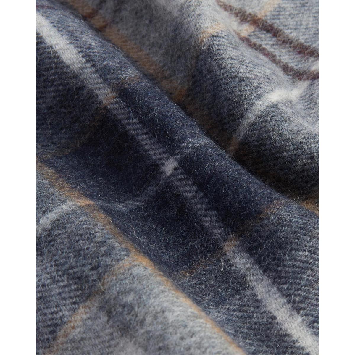 Cashmere Scarf Grey Midnight Tartan - Scarf