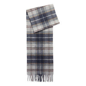 Cashmere Scarf Grey Midnight Tartan - Scarf