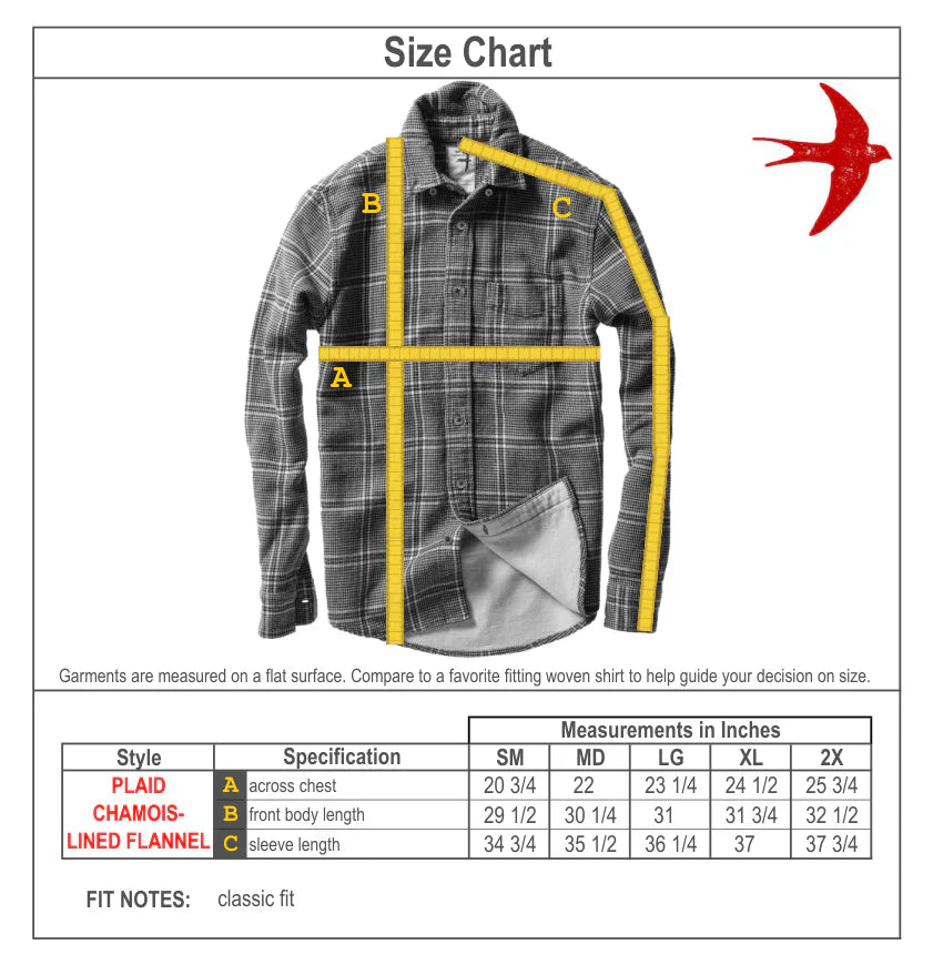 Chamois Lined Flannel Blue Khaki Red - Shirts