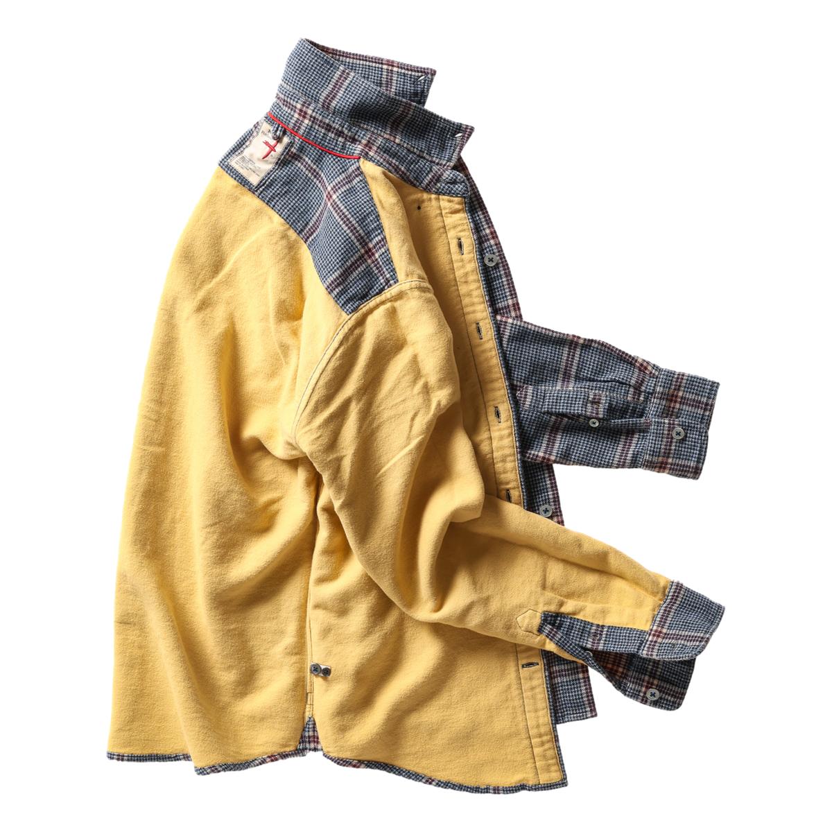 Chamois Lined Flannel Blue Khaki Red - Shirts