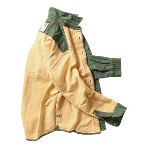 Chamois Lined Flannel Brt Olive Herringbone - Shirts